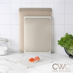 Extra Large Cutting Board Set, Jumbo-Sized Boards with Rubber Border for Enhanced Cooking Experience, 3-Piece, Brown