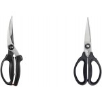 OXO Good Grips Poultry Shears, Black and OXO 1072121 Good Grips Kitchen and Herb Scissors, Black
