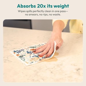 FEBU Swedish Dishcloths for Kitchen | 5 Pack Italian Summer Reusable Paper Towels Washable | Swedish Dish Towels | Non-Scratch Cellulose Sponge Cloths | No Odor, Biodegradable Cleaning Cloths