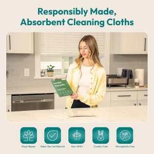 FEBU Swedish Dishcloths for Kitchen | 5 Pack Italian Summer Reusable Paper Towels Washable | Swedish Dish Towels | Non-Scratch Cellulose Sponge Cloths | No Odor, Biodegradable Cleaning Cloths