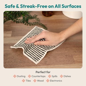 FEBU Swedish Dishcloths for Kitchen | 5 Pack Italian Summer Reusable Paper Towels Washable | Swedish Dish Towels | Non-Scratch Cellulose Sponge Cloths | No Odor, Biodegradable Cleaning Cloths