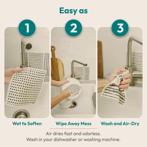 FEBU Swedish Dishcloths for Kitchen | 5 Pack Italian Summer Reusable Paper Towels Washable | Swedish Dish Towels | Non-Scratch Cellulose Sponge Cloths | No Odor, Biodegradable Cleaning Cloths