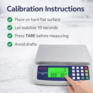Digital Kitchen Scale 40kg/88lb Stainless Steel Price Computing Scale Counting Scale Deli Scale with Large LCD Display for Baking Bread Cooking Meat Prep Parts and Coins Adapter Included