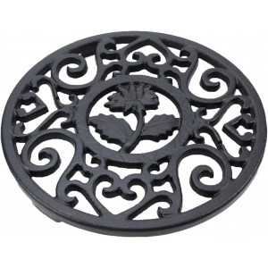 Antrader Cast Iron Trivet Flower,Cast Ir...