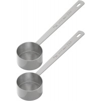 2PCS 2 Tablespoon Coffee Scoop, Long Handle Measuring Spoon, Two tbsp (30ml, 1/8cup) Stainless Steel Scooper