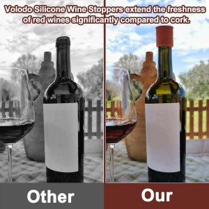 Silicone Wine Stopper,4pcs Reusable and Unbreakable Glass Bottle Sealer Covers Wine Stoppers, Wine Plug,Wine Cork Stopper for Keeping Wine Champagne Fresh Home Use