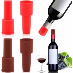 Silicone Wine Stopper,4pcs Reusable and ...