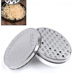 Cheese Grater Citrus Lemon Zester with Food Storage Container & Lid - Perfect For Hard Parmesan Or Soft Cheddar Cheeses, Ginger, Vegetables, Butter, Chocolate & Nutmeg (White)