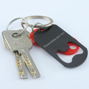 2 IN 1 Personalized Bottle Opener,Keychain,Solid and Durable Beer Openers,Heavy Duty Stainless Steel,Double Sided Inspirational Gift (Black)