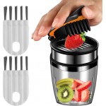2026 Upgraded Strawberry Slicer, Fruit Slicer Cup for Eggs, Banana,Kiwi, Stainless Steel Strawberry Cutter, Dishwasher Safe, Quickly Makes Fruit & Veggie Salad - Must Have Kitchen Gadget