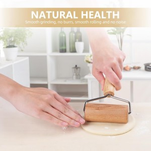 Rolling Pin, Wooden Rolling Pins For Baking, Pizza Dough Roller, Not Easy To Crack, Non-Stick Wood Pastry Roller, Essential Kitchen Utensils.