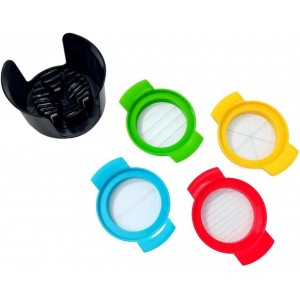 4 In 1 Multipurpose Egg Slicer,Easy to Use,Muti-color Plastic Egg Dicer,Practical Fruit Dicer Fruit Slicer for Slicing Strawberries Kiwifruit