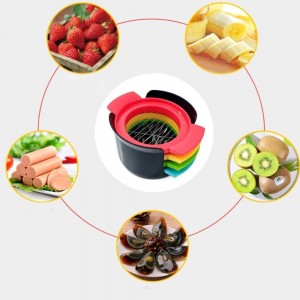 4 In 1 Multipurpose Egg Slicer,Easy to Use,Muti-color Plastic Egg Dicer,Practical Fruit Dicer Fruit Slicer for Slicing Strawberries Kiwifruit