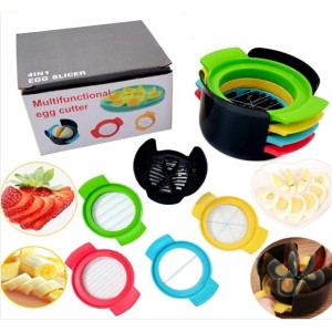 4 In 1 Multipurpose Egg Slicer,Easy to Use,Muti-color Plastic Egg Dicer,Practical Fruit Dicer Fruit Slicer for Slicing Strawberries Kiwifruit