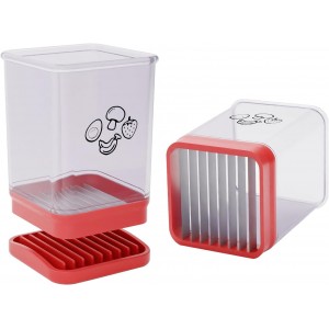 Fruit Slicer Cup, Speed Cutter for Strawberry Banana Grape Egg, Stainless Steel Vegetable Cutting Kitchen Gadget, Kitchen Portable Slicing Tool (1 pcs)