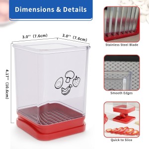 Fruit Slicer Cup, Speed Cutter for Strawberry Banana Grape Egg, Stainless Steel Vegetable Cutting Kitchen Gadget, Kitchen Portable Slicing Tool (1 pcs)