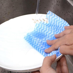 Blue Disposable Kitchen Cleaning Towel Heavy Duty Cleaning Rags Disposable Dish Cloths 50 Count/Pack