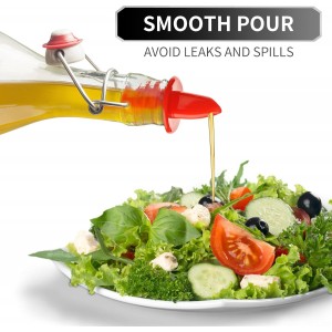 Plastic Liquor Bottle Pourers red- 12 Pack Classic Bottle Pourers for Alcohol, Leak-Proof, Dishwasher-Safe Pour Spouts for Liquor Bottles (red)