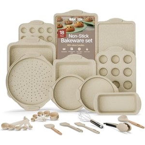 18-Piece Deluxe Nonstick Carbon Steel Ba...