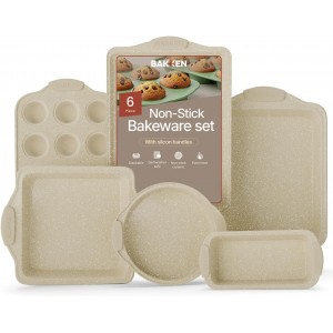 6-Piece Deluxe Nonstick Baking Pan Set -...