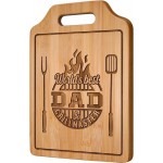 Dad Gifts for Dad Birthday Gift for Dads Christmas Gifts Who Wants Nothing from Daughter Son - Engraved Bamboo Cutting Board 12.3"L x 8.7"W x 0.4"Th