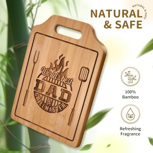 Dad Gifts for Dad Birthday Gift for Dads Christmas Gifts Who Wants Nothing from Daughter Son - Engraved Bamboo Cutting Board 12.3"L x 8.7"W x 0.4"Th
