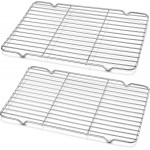 Cooling Rack and Baking Rack with Stainless Steel, 2 - Pack 10 x 15 Inches Heavy Duty Cooling Racks for Cooking and Baking, Sturdy Cookie Cooling Rack, Easy to Clean Oven & Dishwasher Safe