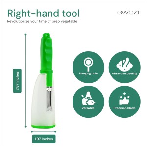 Vegetable Peelers with Catcher - Carrot/Potato/Cucumber Peeler with Container - Handle Fruit Peeler with Storage Box - Veggie Peelers for Kitchen, 2 Pcs