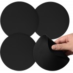 Silicone Jar Opener Gripper Pad, Jar Grippers for Opening Jars, Round Black Multi-Purpose Kitchen Gadgets, Non Slip Jar Bottle Lid Openers for Seniors, Kids, Women, People with Arthritis, 4 Pieces