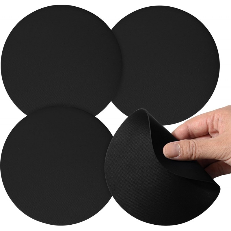 Silicone Jar Opener Gripper Pad, Jar Grippers for Opening Jars, Round Black Multi-Purpose Kitchen Gadgets, Non Slip Jar Bottle Lid Openers for Seniors, Kids, Women, People with Arthritis, 4 Pieces