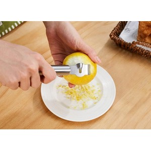 2Pcs Stainless Steel Lemon Zester Grater with Hole Citrus Orange Peeling Tool Fruit Peelers Mandolines and Slicers Graters, Peelers and Slicers