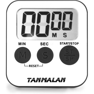 Tanmalan Kitchen Timer for Cooking Loud Alarm, Large Display, Auto Memory Loud Alarm, Large Display,Big Button，for Kids for Teacher Classroom Must Haves,Count Down-up,Easy to use (6.0-Grey)