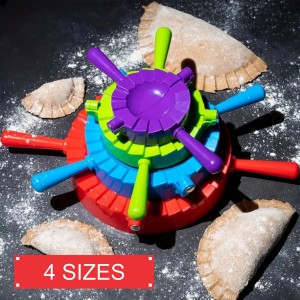 Dumpling Maker Press Mold Set of 4 - Gyoza Pot Pie Maker, Dough Press, Empanada Press 5 inch, Empanada Maker Press 6 inch, Chinese Soup Dumpling, Dumpling Mold, Ravioli, Dumpling potsticker maker