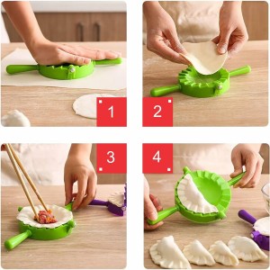 Dumpling Maker Press Mold Set of 4 - Gyoza Pot Pie Maker, Dough Press, Empanada Press 5 inch, Empanada Maker Press 6 inch, Chinese Soup Dumpling, Dumpling Mold, Ravioli, Dumpling potsticker maker