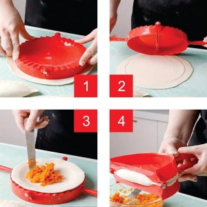 Empanada Maker Press 6 Inch - Professional Empanadas - Mold Ravioli Dumpling Wrap, Tortilla Folder, Wonton Dough Press 2-in-1 Cutter Sealer, Pierogi, Calzone, Hand Pot Pie Maker Wraper