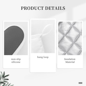 Vintage Wildflower Herbs Floral Rustic Butterfly Oven Mitts and Pot Holders Sets Silicone Kitchen Mitts Potholders Heat Resistant 4Pcs Oven Gloves Hot Pads for Kitchen Baking Cooking