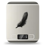 Food Scale, 11lb Kitchen Scale with 6 Units Tare Function & LCD Display, 0.05oz/1g Stainless Steel Digital Food Scale Grams and Ounces for Baking, Cooking, Dieting and Meal Prep (Batteries Included)