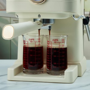 Ackers 4oz Glass Measuring Cup – Shot Glass with Ounce,Ml,Cups Markings for Kitchen & Bar(Red Line)