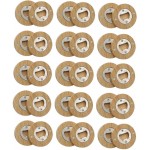 30PCS DIY Bamboo Round Shape Bottle Openers Coaster Fridge Magnet Refrigerator Sticker Bar Decoration Beer Bottle Opener