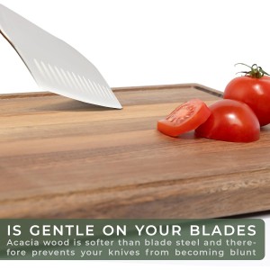 WALDWERK Cutting Board Set (15.75 x 12/13 x 9.5/10 x 7 in) out of Solid Acacia Wood - 0,8 in Thick Cutting Boards for Kitchen - Wood Cutting Boards - Wooden Chopping Boards for Kitchen