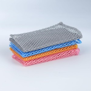 Heavy Duty Dish Scrubbers, Non-Scratch Scouring Pads - Odorless & Long Lasting Mesh Dish Cloth - Replace Sponges - Kitchen, Floor and Bathroom Usage (4 Pcs)