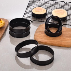 12Packs Crumpet Rings Nonstick 4 Inch English Muffin Ring Stainless Steel Double Rolled Tart Rings Metal Pastry Cooking Baking Ring Molds
