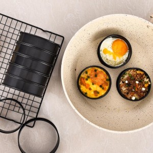 12Packs Crumpet Rings Nonstick 4 Inch English Muffin Ring Stainless Steel Double Rolled Tart Rings Metal Pastry Cooking Baking Ring Molds