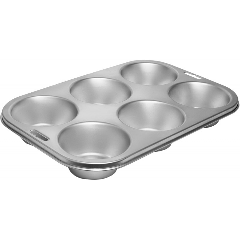Fox Run Stainless Steel Extra Large Muffin and Cupcake Pan, 6 Cup