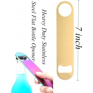 4PCS Heavy Duty Stainless Steel Flat Bottle Opener Beer Bottle Opener 7