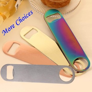 4PCS Heavy Duty Stainless Steel Flat Bottle Opener Beer Bottle Opener 7