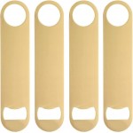 4PCS Heavy Duty Stainless Steel Flat Bottle Opener Beer Bottle Opener 7