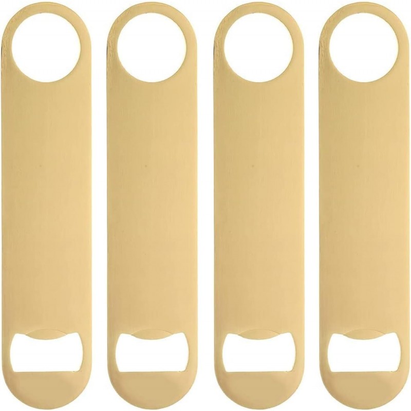 4PCS Heavy Duty Stainless Steel Flat Bottle Opener Beer Bottle Opener 7
