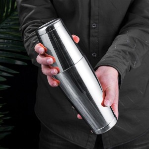 Mwellewm 8 Pcs Cocktail Shaker Boston Shaker Set Professional Bartender Kit Bar Stainless Steel Drink Shaker Bartending Martini Tin with 18oz & 28oz Mixed Alcohol Tool for Beginner(Silver)