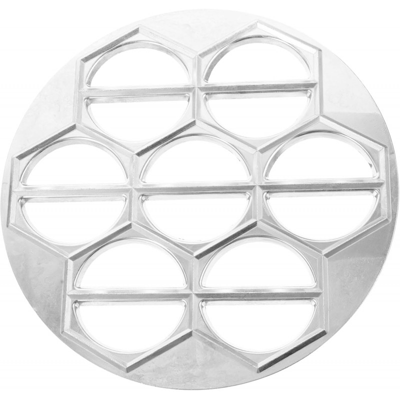 1pc Practical Dumpling Mold 14-Hole Dumpling Maker Aluminum Alloy Pelmeni Maker Meat Dumpling Press for Home Restaurant Silver